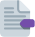 icon of paper with purple marker tab