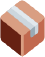 icon of cardboard box with tape across the seam